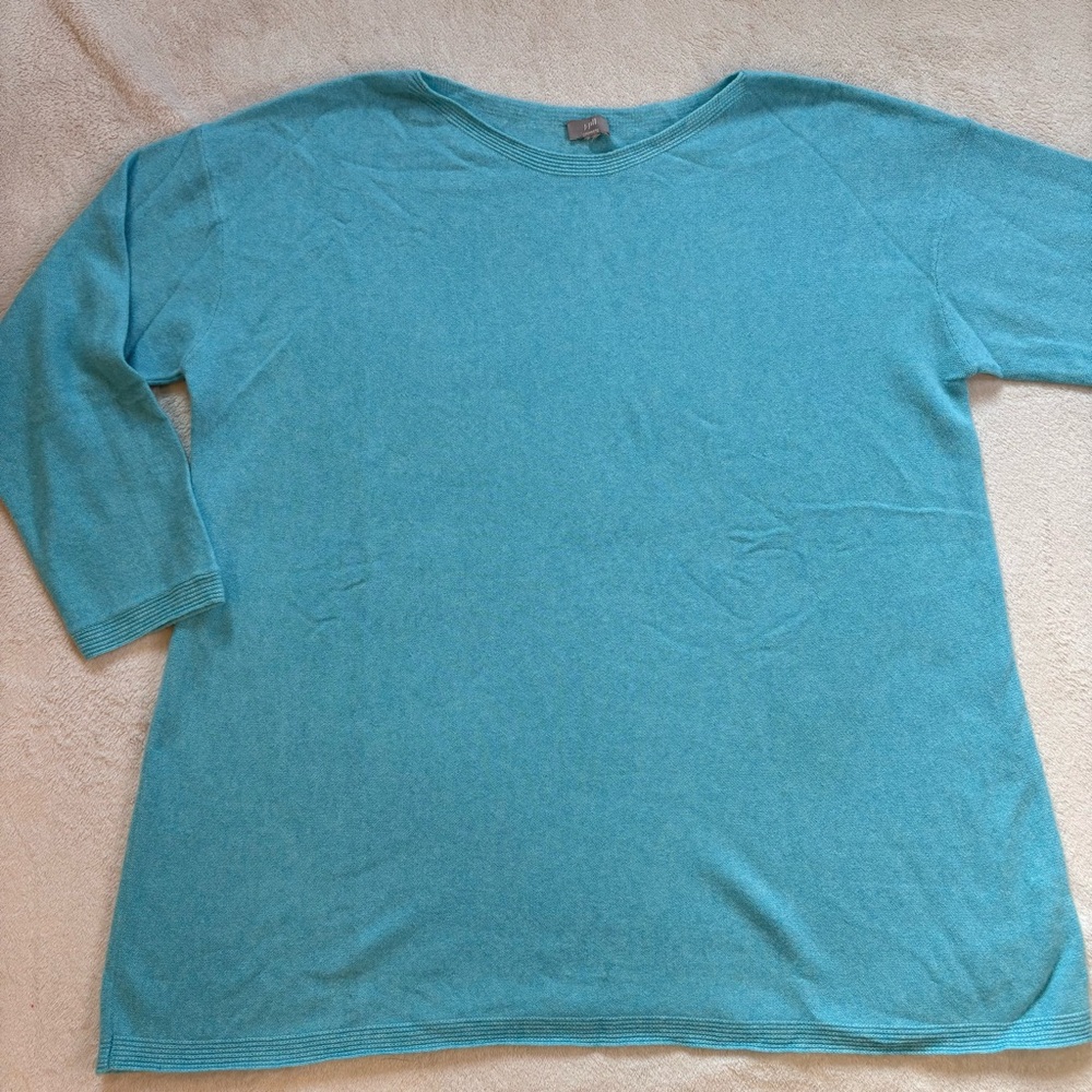 J. Jill Turquoise Scoopneck Lightweight Sweater